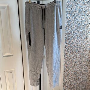 Reebok Gray Joggers with Black Detail
